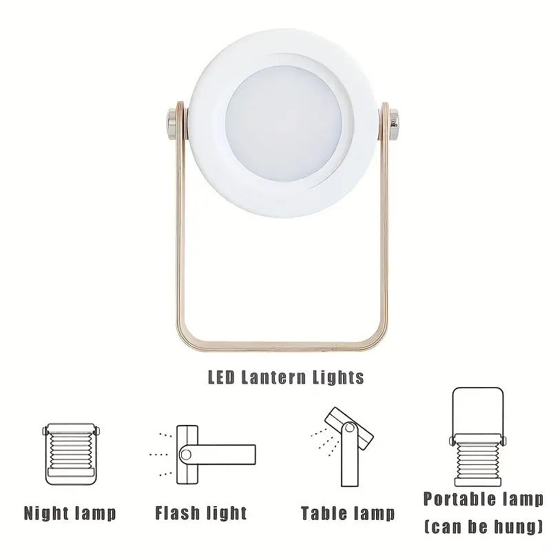 Lámpara LED Portátil Recargable para Escritorio y Decoración | Luz Plegable Aesthetic y Minimalista