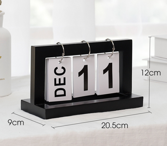 Calendario de Madera para Escritorio - Calendario Perpetuo